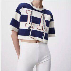 Zara Striped LA Crop Top Size Small NEW WITH TAG!